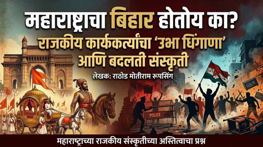 महाराष्ट्राचा बिहार होतोय का? राजकीय कार्यकर्त्यांचा 'उभा धिंगाणा' आणि बदलती संस्कृती